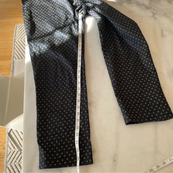 Kenar Women's Vintage Cigarette Pants Size 10 Blue and gold Side Zipper - Picture 9 of 12